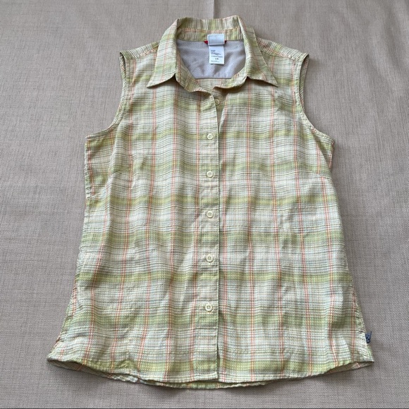 North Face Lightweight Sleeveless Button Front Polo Top - Picture 1 of 11